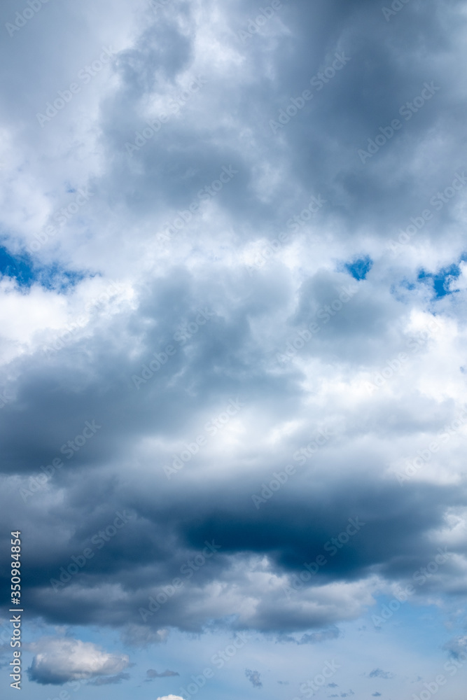 Aufkleber blue sky with clouds. vertical frame