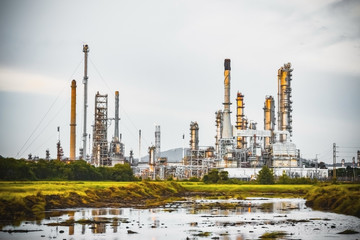 Oil refinery plant from industry zone,