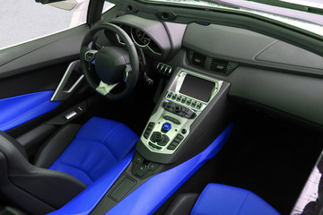 the interior of a supersport convertible
