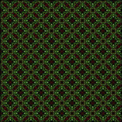 seamless pattern with flowers and leaves