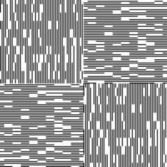 Seamless pattern with horizontal and vertical black segments