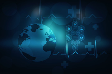 2D illustration medical structure background