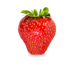 Fresh strawberry isolated on white background with clipping path
