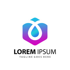 Awesome Abstract Letter U Hexagon Drops Company Logo Design Template Vector Premium