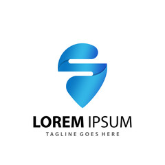 Awesome Letter S Pointer Modern Logo Design Template Vector Premium