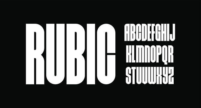 rubic, bold condensed font for poster and head line 