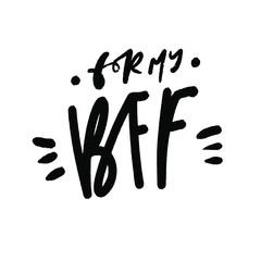 BFF  hand lettering t-shirt design illustration collection