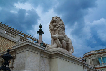Fototapeta na wymiar Statue of a Lion in Budapest