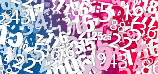  numeri, ammucchiati, confusione, gruppo	