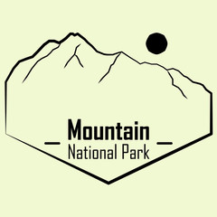 Logo design of a mountain national park