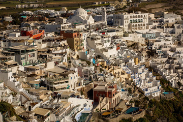 beautiful view of old city , santorini, greece