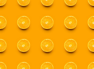 Orange slices background, seamless pattern