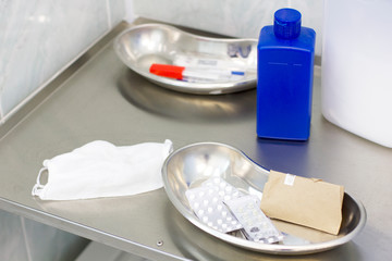 Medical accessories on the table
