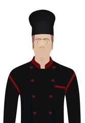 Cook. Chief. front view. vector illustration