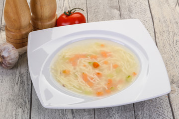Chicken soup with noodles