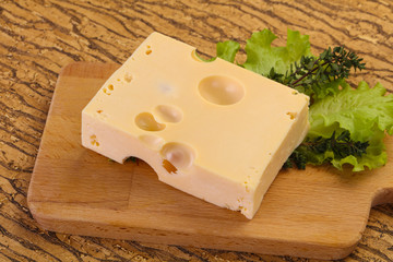 Maasdam cheese brick