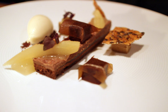 Close-up View Of Fresh Caramelized Fruit Dessert