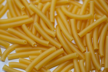 close up of a yellow pasta