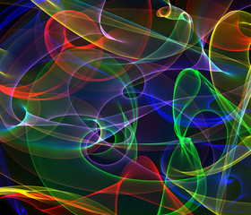 Twisting Colorful Lights. Vivid Abstract
