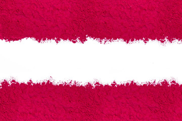 Abstract background of red dry powder paint. Copy space,banner.