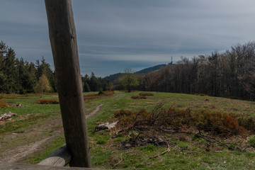 Velka Polana green spring meadows under Radhost hill in Beskydy mountains © luzkovyvagon.cz