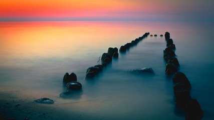 Zachód słońca nad morzem Bałtyckim © Dariusz