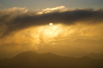 sunset in the clouds