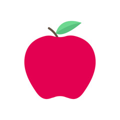 Apple icon vector, flat design illustration