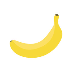 Banana icon vector, flat design illustration