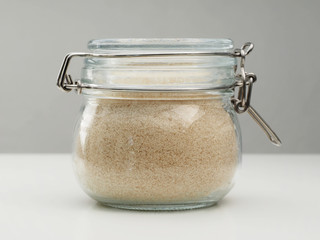 Glass Jar With Brown Sugar from Dominican Republic..