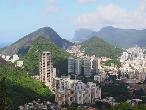 View on the city from the Sugarloaf Mountain, Rio de Janeiro, Brazil