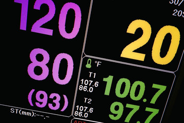 Vital signs data screen .