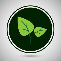 Obraz premium Ecology and Environmental circle vector icon with shadow