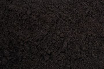 Black land for plant background.