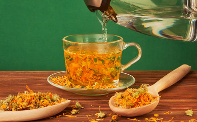 The healing properties of calendula tea.