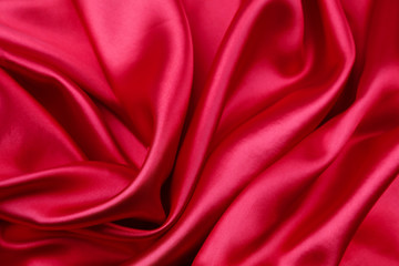 Red silk fabric