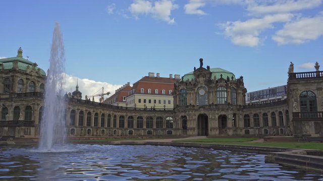 Dresden Zwinger Daytime, Water Fountain with Chimes