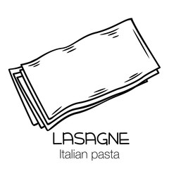 Lasagne pasta outline icon.