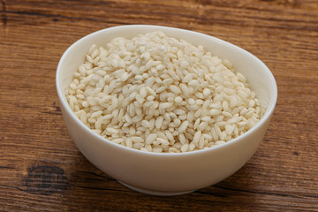 Raw arborio rice for Risotto