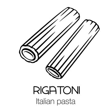 Rigatoni pasta outline icon
