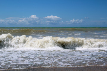 Waves on the beach. Not a big storm.