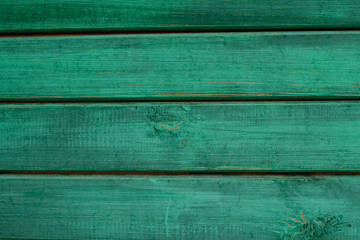 Wood texture. The background is made of old, worn, green wooden boards.Bright green texture boards.