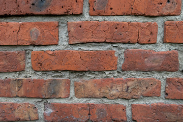 Obraz premium Texture of a red brick wall. Red brick background.Red brick wall.