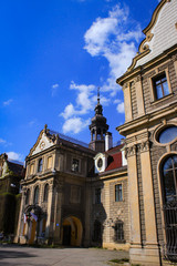 Fototapeta premium Moszna, Poland - May 02, 2015: The Moszna Castle. Has been often featured in the list of most beautiful castles in the world