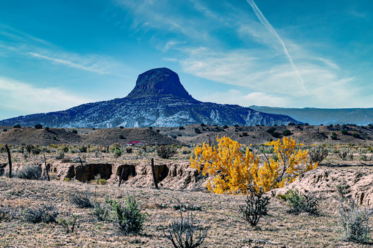 Cabezon Peak in Fall New Mexico USA 