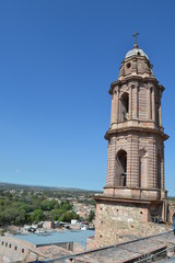 Cathedral Bell Tower Over Teocaltiche