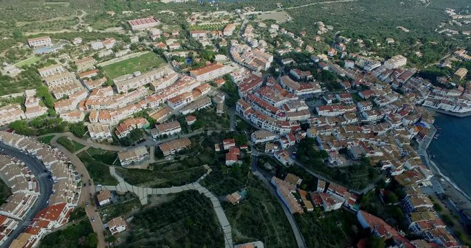 Cadaques town from above. Spain, Catalonia