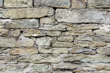 old stone wall of garden