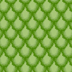 Seamless scale pattern of spiny hedgehog kiwi. Abstract pattern in green colors