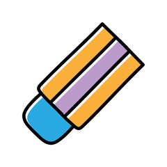eraser hand drawn icon vector design